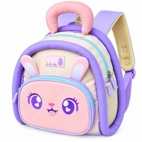 Sac à dos maternelle orthopédique Lapin rose et violet – SC3396