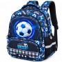 Sac à dos scolaire Premium Football Soccer bleu et noir – SC3435