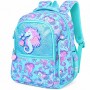 Sac à dos scolaire Hippocampe avec trousse – Bleu turquoise – SC3440