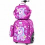 Set sac à dos à roulettes Licorne avec Lunch Bag et trousse – SC3442