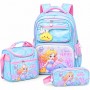 Set sac à dos orthopédique 3 pièces Sirène – Lunch Bag et trousse – SC3454