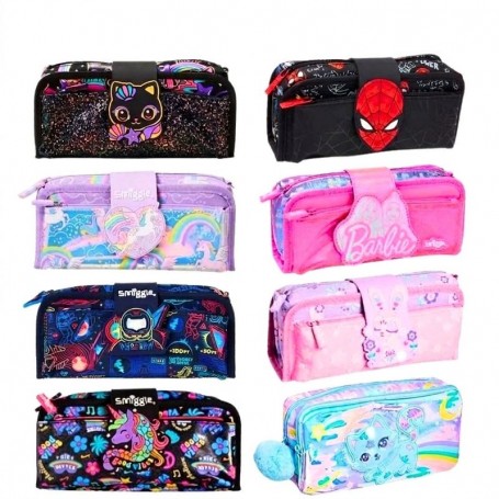Trousse Smiggle double compartiment – Plusieurs modèles – TRS101