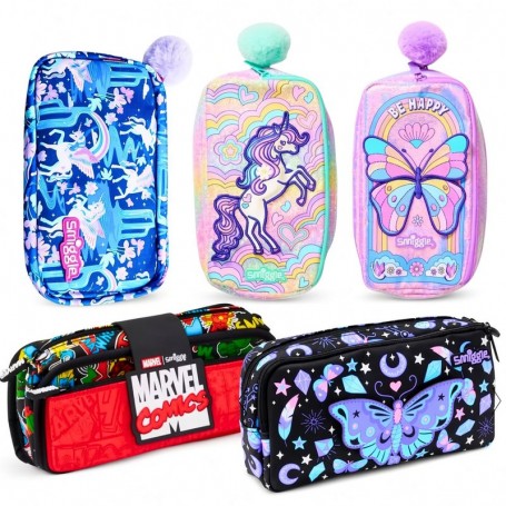 Trousse Smiggle – Licorne – Papillon et Marvel – TRS105