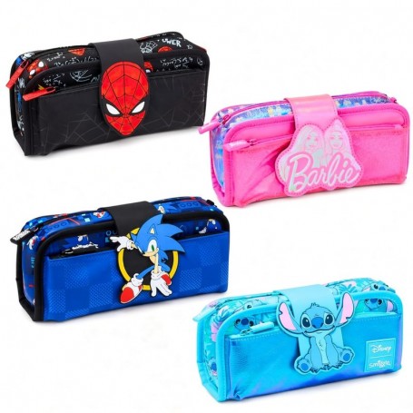 Trousse Smiggle – Spider-Man – Barbie – Sonic et Stitch – TRS106