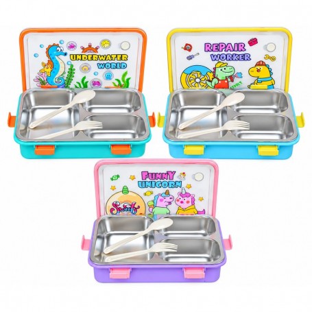 Lunch Box isotherme enfant à motifs avec couverts – GDE569