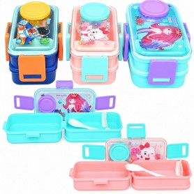 Lunch Box enfant double étage avec couverts – GDE575
