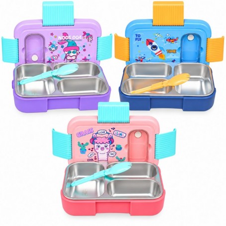 Lunch Box isotherme enfant 3 compartiments avec couverts – GDE577