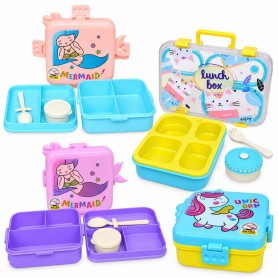 Lunch Box enfant Licorne – Sirène et Chat avec accessoires – GDE585