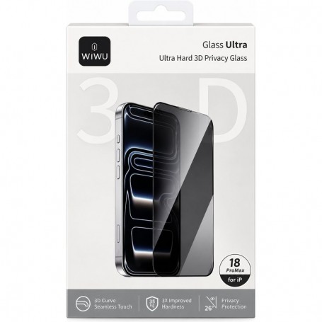 Verre blindé WiWU GT030 3D Anti-Reflet – iPhone 18 Pro Max
