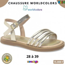 Sandales Worldcolors by Klin – Doré métallisé – 28 à 39 – ENF811