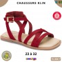 Sandales fille Klin Collection – Rouge – 23 à 32 – ENF813