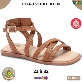 Sandales fille Klin Collection – Marron camel – 23 à 32 – ENF817