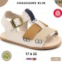Sandales bébé garcon Klin – Blanc – camel bleu marine – 17 à 22 – ENF834