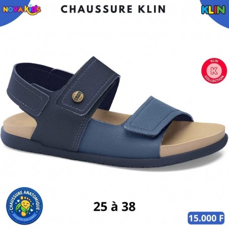 Sandales anatomiques garcon Klin – bleu jean – 25 à 38 – ENF849
