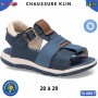 Sandales anatomiques garcon Klin – Bleu marine et marron – 20 à 29 – ENF853
