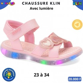 Sandales lumineuses fille Klin – LED multicolores – 23 à 34 – ENF854
