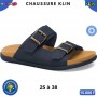 Sandales anatomiques Klin à deux boucles – Bleu marine – 25 à 38 – ENF856