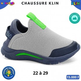 Baskets sport enfant Klin sans lacets – Gris – 22 à 29 – ENF859