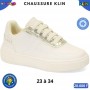 Baskets fille Klin – Blanc crème et doré – 23 à 34 – ENF862