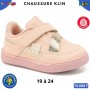 Baskets bébé fille Klin – Rose poudré à scratch – 19 à 24 – ENF866