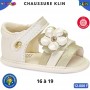 Sandales bébé fille Klin Collection à fleur – doré – 16 à 19 – ENF873