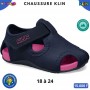 Sandales sport enfant Klin à scratch – Bleu marine et rose – 18 à 24 – ENF875