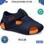 Sandales sport enfant Klin semi-fermées – Bleu marine orange – 18 à 24 – ENF876