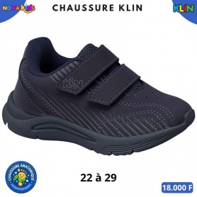 Baskets sport enfant Klin à double scratch – Bleu – 22 à 29 – ENF878