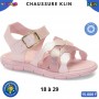 Sandales fille Klin à brides tressées – Rose et argenté – 18 à 29 – ENF882