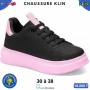 Baskets fille Klin à semelle épaisse – Noir et rose – 30 à 38 – ENF884