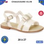 Sandales habillées fille Klin à noeud – Blanc nacré – 20 à 27 – ENF885