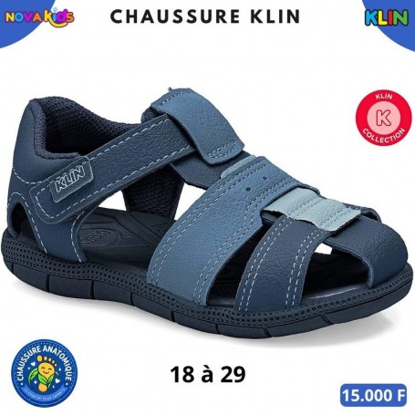 Sandales anatomiques KLIN garcon – Bleu marine – 18 à 29 – ENF886