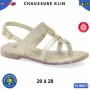 Sandales KLIN fille – Doré avec brides croisées – 20 à 28 – ENF893
