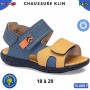 Sandales anatomiques KLIN garcon – Bleu et camel – 18 à 29 – ENF895