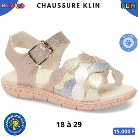 Sandales anatomiques KLIN fille – Multicolore pastel – 18 à 29 – ENF896