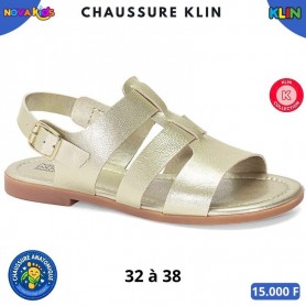 Sandales KLIN fille – Doré métallisé – 32 à 38 – ENF901
