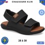 Sandales anatomiques KLIN garcon – Noir et marron – 28 à 38 – ENF902