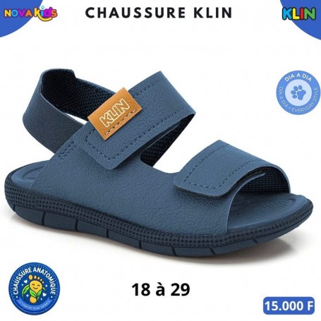 Sandales anatomiques KLIN garçon – Bleu marine – 18 à 29 – ENF905
