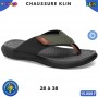 Tongs anatomiques KLIN garcon – Noir et kaki – 28 à 38 – ENF907