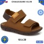 Sandales anatomiques KLIN garcon – Marron camel – 18 à 29 – ENF908