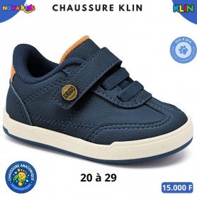 Baskets KLIN garcon – à scratch et lacets élastiques – 20 à 29 – ENF909