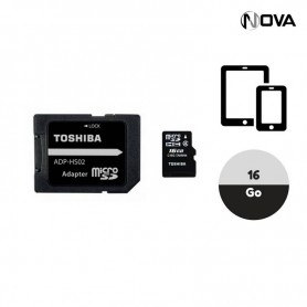 Carte micro SD Toshiba 16 GB avec adaptateur KEY43