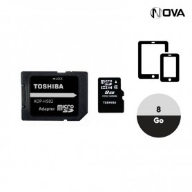 Carte micro SD Toshiba 8 GB avec adaptateur KEY43