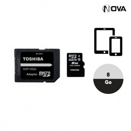 Carte micro SD Toshiba 8 GB avec adaptateur KEY43