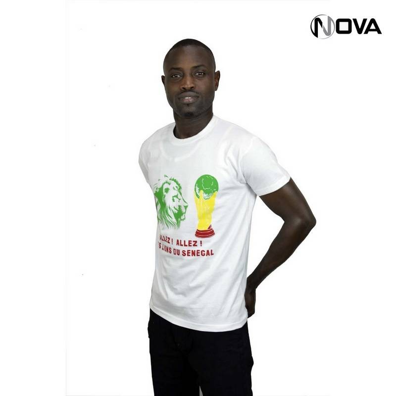 T-shirt Vintage Wilson - Sénégal - Taille XXXL - Blanc - Occasion Très Bon état
