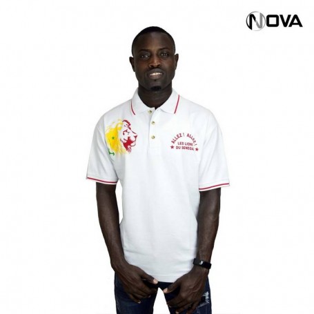 Polo Sénégal blanc POL10