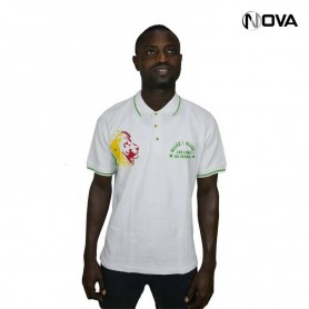 Polo Sénégal blanc vert POL13