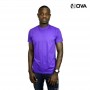Tshirt uni violet en coton col rond manches courtes TSH63