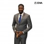 Ensemble costume gris motifs carreaux CTM100