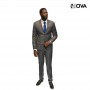 Ensemble costume gris motifs carreaux CTM100